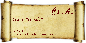 Cseh Anikó névjegykártya